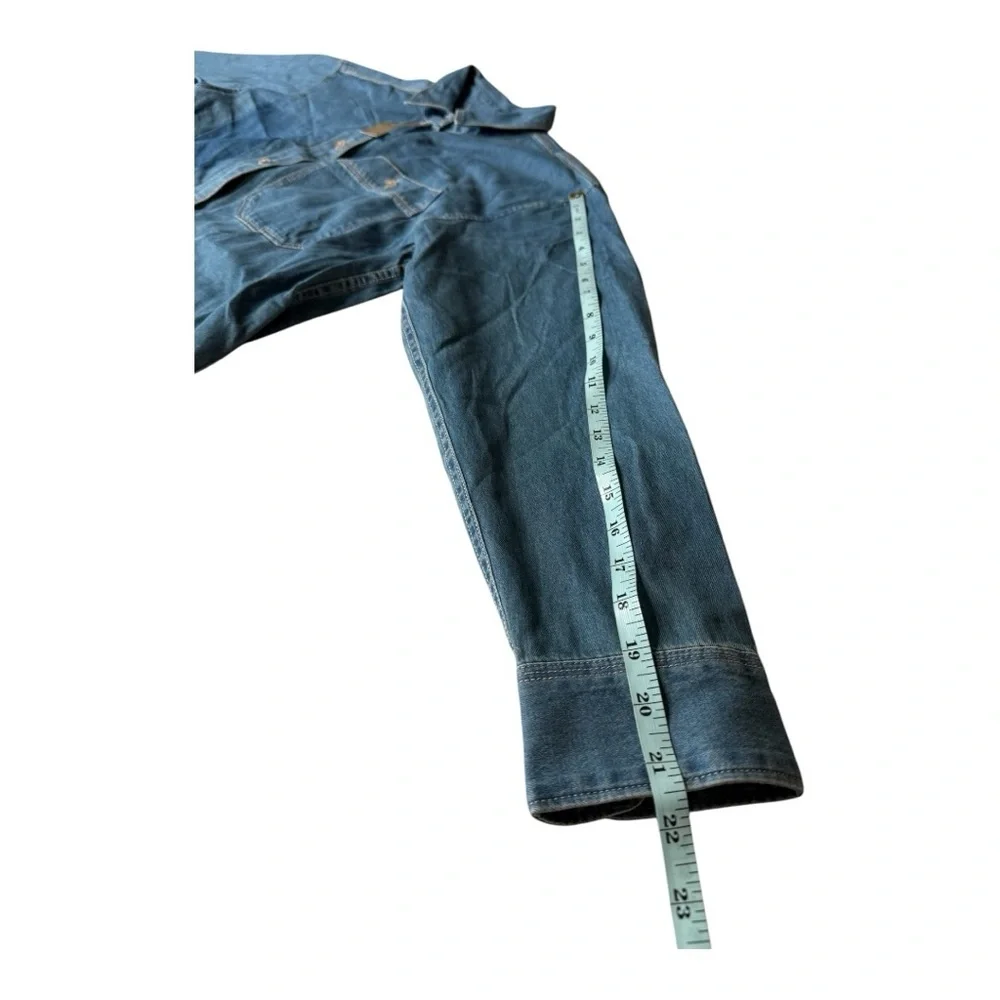 J Crew Chambray Button Down Relaxed Fit Denim Faux Pocket Shirt NEW‎ BY725